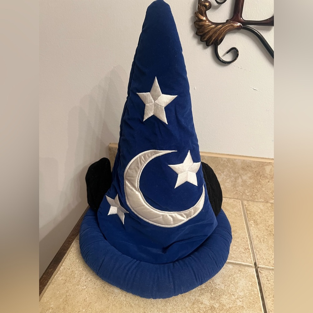 Kids' Blue Wizard Hat with Stars and Moon - Picture 1 of 3
